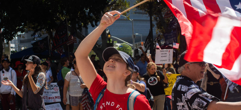 Anti-Mandated Vaccines Rally In L.A. Photo Gallery